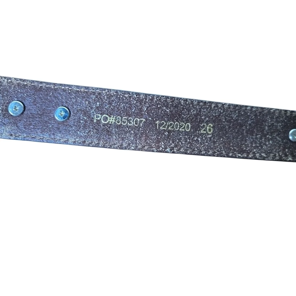 Ariat Brown Belt With Silver Tone Hardware And Embellishments